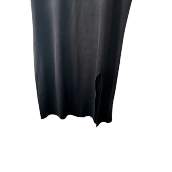 Cable & Gauge Black Mock Neck Sleeveless Ribbed Sheath Dress Women's Small New - Picture 9 of 9